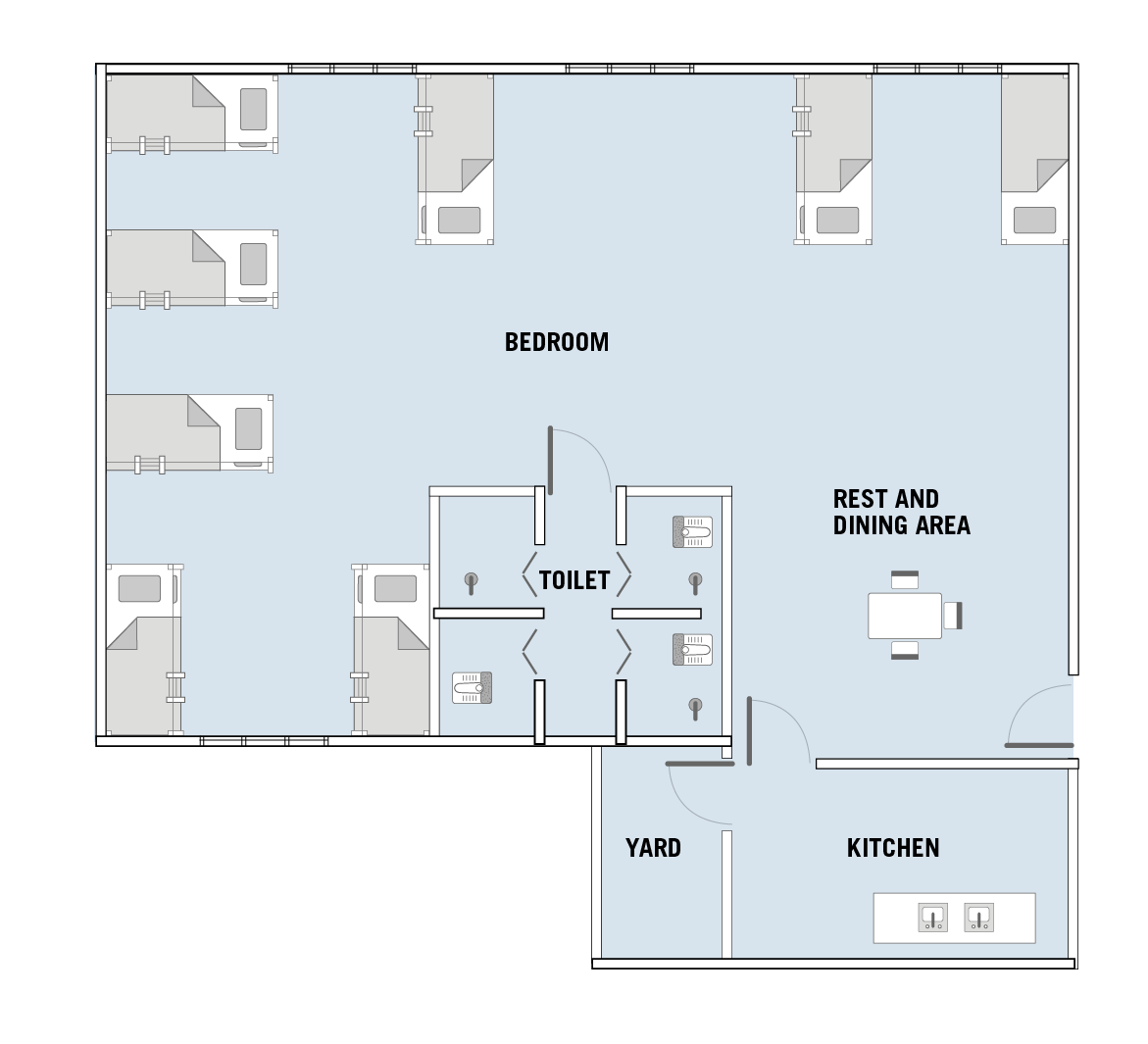 Floorplan of a typical apartment at Westlite Johor Technology Park