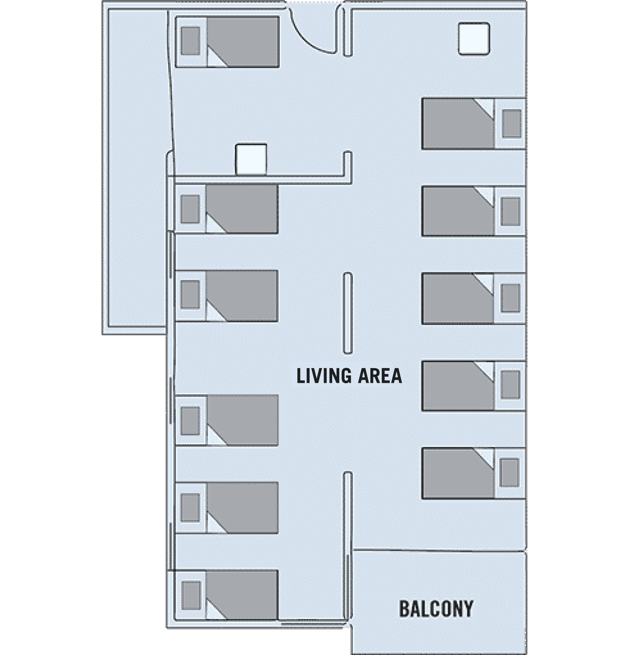Sample floorplan of an apartment at Westlite-PKNS Petaling Jaya